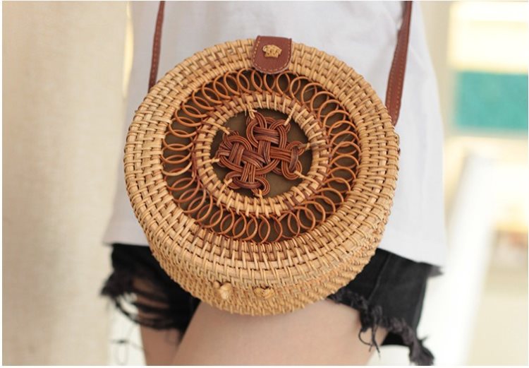 Rattan hand-woven fine woven bag