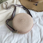 Round Straw Woven Casual Woven Female Bag