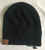 Warm knit flat cap