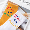 Trends socks female spring summer couples Harajuku tide section long socks creative European and American street letters ins socks