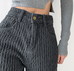 Fashionable Retro Niche Trendy Air Sense Woven Jeans Women