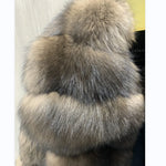 Detachable Real Fox Fur Jacket for Women, Detachable Vest, Removable Transform, Thick Warm Coat, Solid Fur Jacket, Luxury Fashio