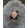 Maomaokong natural rabbit fur lined denim jacket fox fur coat fashion denim coat fox fur warm lady winter jacket women parka