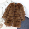 MAOMAOKONG New Women's Natural Fur Real Fox Coat Winter Women Jacket Coat Vest Girl Leather Fashion Coat
