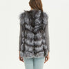 Maomaokong Real Fox Fur Coat Women Winter Natural Fur Vest Coat Real Fur Coat Vests For Women Sleeveless Jacket Women
