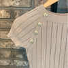 LJSXLS Slim Knitted Jumper Women's Sweater Summer O Neck Casual  Button Sweaters Women Solid Elegant Short Sleeve Tops Femme