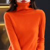Smpevrg 100% Wool Knitted Women Sweaters And Pullovers Long Sleeve Turtleneck Warn Female Pullover Kintted Tops Jumper Clothes