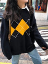 Women Knitted Sweater Fashion Oversized Pullovers Ladies Winter Loose Sweater Korean College Style Women Jumper Sueter Mujer