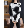 Tie Dye Spring Knit Tops Women Casual Long Sleeve O-neck Thin Sweaters Korean Vintage Knit Jumper Ladies Bottomed Sweater New