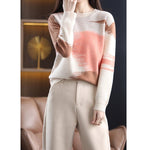 Tie Dye Spring Knit Tops Women Casual Long Sleeve O-neck Thin Sweaters Korean Vintage Knit Jumper Ladies Bottomed Sweater New