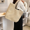Machine-woven One-color Woven Bag Fashion Shoulder