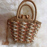 Trendy Japanese Style Paper String Woven Handbag