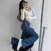 Fashionable Retro Niche Trendy Air Sense Woven Jeans Women